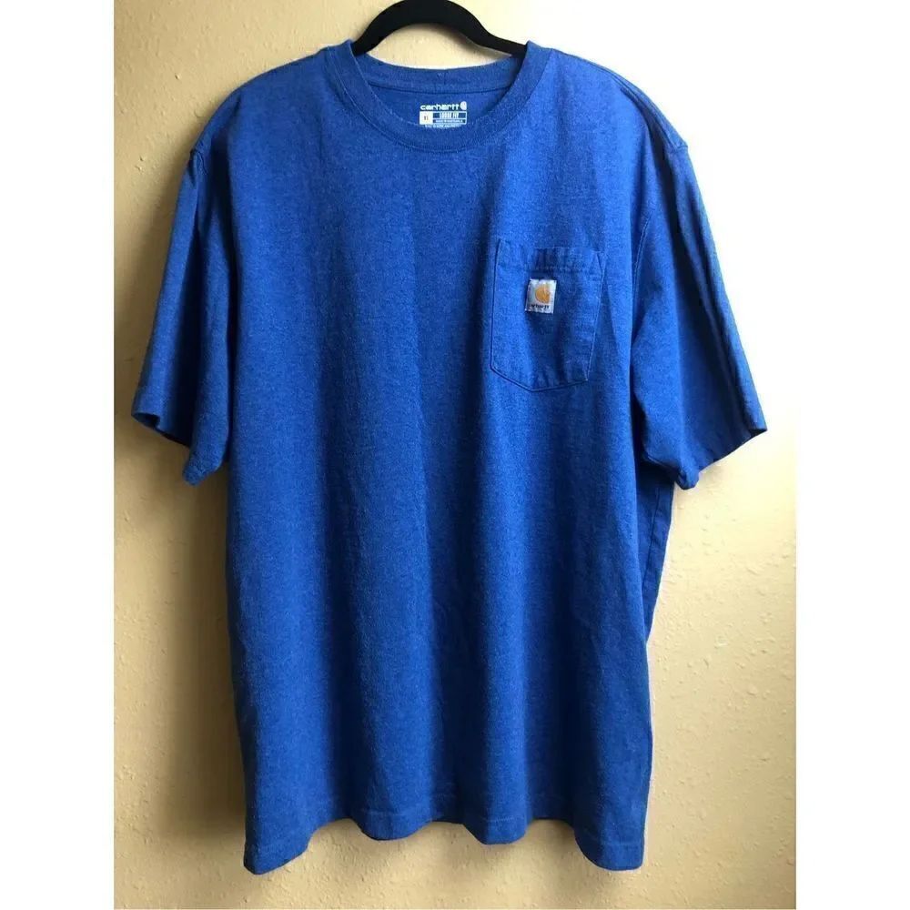 Carhartt T-Shirt Men's XL Tall Short Sleeve Loose Fit Pocket